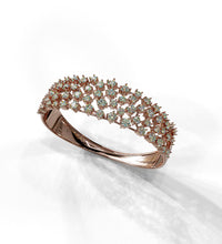 Load image into Gallery viewer, Diamond Cluster Statement Bangle
