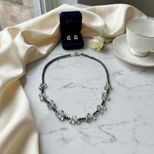 Load image into Gallery viewer, Styled Black Diamond and White Topaz Necklace
