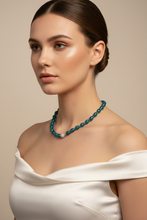 Load image into Gallery viewer, Teal Apatite Necklace Model
