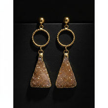 Load image into Gallery viewer, Triangle Druzy Earrings - Studio Close-Up
