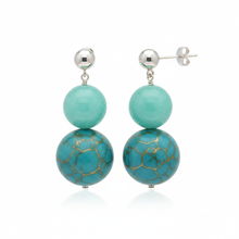 Load image into Gallery viewer, Turquoise Earrings White Background
