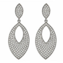 Load image into Gallery viewer, CZ Pave Sterling Silver Earrings - minadjewelry
