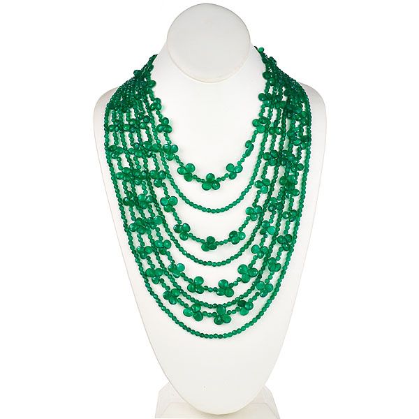 Green Agate Briolle Statement Necklace - minadjewelry