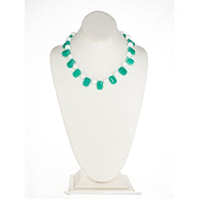 Load image into Gallery viewer, Turquoise Agate and white agate statement necklace
