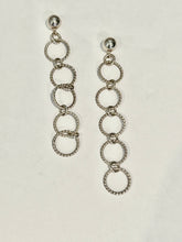 Load image into Gallery viewer, Sterling Silver Rope Chain dangling earrings
