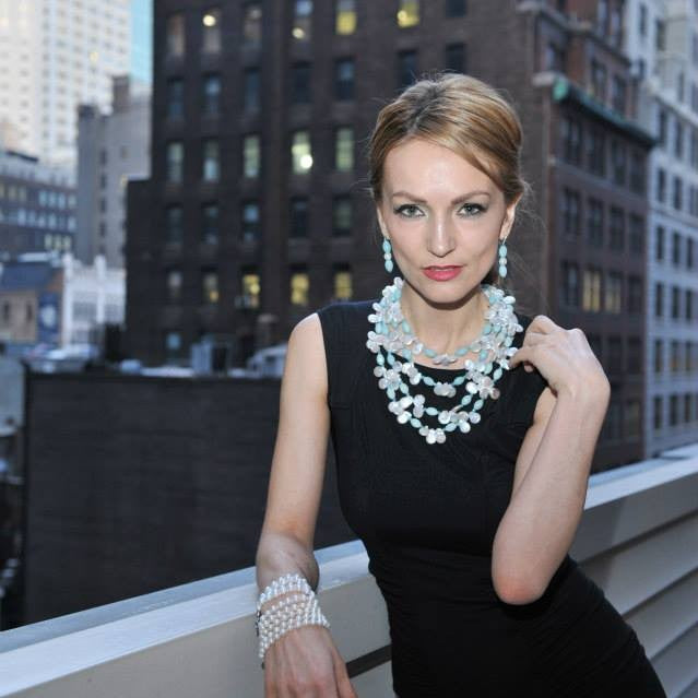 Amazonite & Keshi Pearl Statement Necklace Amazonite & Keshi Pearl Statement Necklace