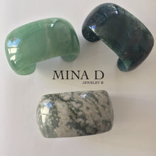 Load image into Gallery viewer, Natural Stone Cuff Bracelet - minadjewelry
