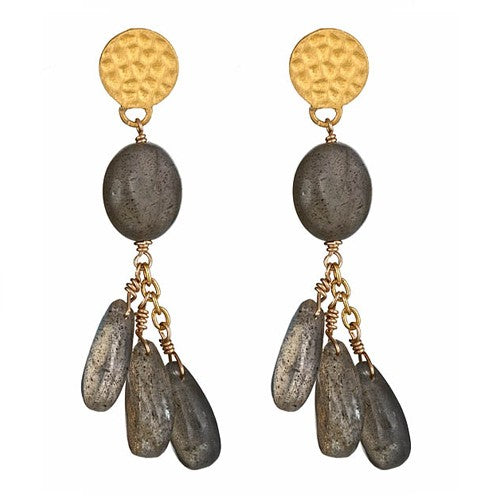 Labradorite Briolle Cluster Earrings - minadjewelry