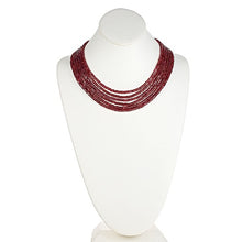 Load image into Gallery viewer, Six Row Garnet Necklace - minadjewelry
