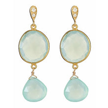Load image into Gallery viewer, Chalcedony Vermeil Earrings - minadjewelry
