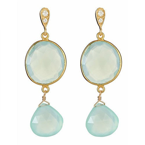 Chalcedony Vermeil Earrings - minadjewelry
