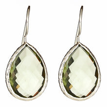 Load image into Gallery viewer, Green Quartz Earrings Sterling Silver - minadjewelry
