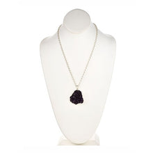 Load image into Gallery viewer, Amethyst Druzy Pendant Necklace - minadjewelry

