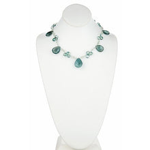 Load image into Gallery viewer, Moss Green Aquamarine &amp; Green Amethyst Single Strand Statement Necklace - minadjewelry
