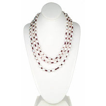 Load image into Gallery viewer, White Pearl and Garnet Necklace - minadjewelry
