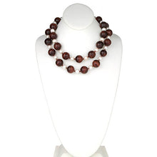 Load image into Gallery viewer, Red Tiger Eye, White Pearl and Garnet Necklace- minadjewelry
