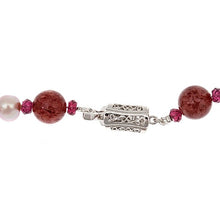 Load image into Gallery viewer, Plum Quartz &amp; Pearl Necklace - minadjewelry
