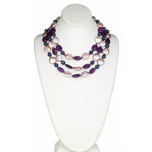 Load image into Gallery viewer, Amethyst and Authentic Pearl Necklace
