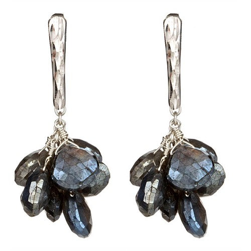 Mystic Labradorite Briolle Cluster Earrings - minadjewelry