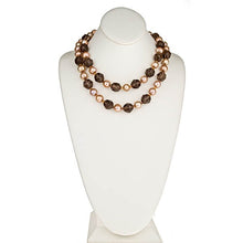 Load image into Gallery viewer, Smoky Quartz &amp; Champagne Pearl Necklace - minadjewelry

